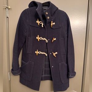 Topshop Navy Blue Toggle Button Coat Size 2